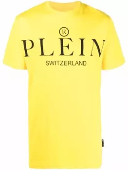 Philipp Plein футболка с логотипом, желтый