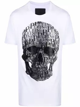 Philipp Plein футболка с принтом, белый
