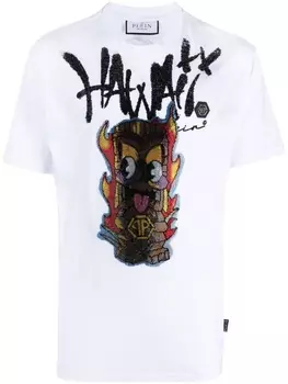 Philipp Plein футболка с принтом, белый
