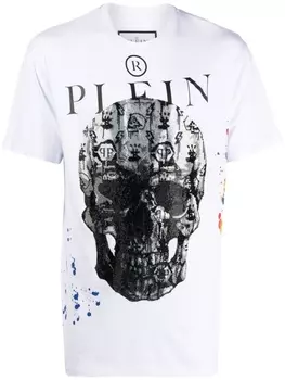 Philipp Plein футболка с принтом, белый