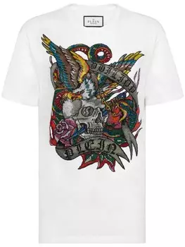 Philipp Plein футболка с принтом, белый
