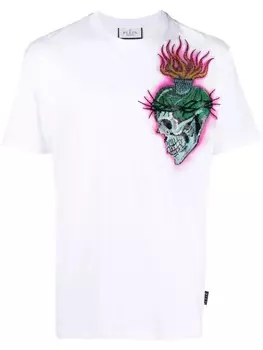 Philipp Plein футболка с принтом, белый