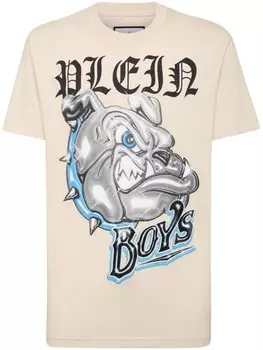 Philipp Plein футболка с принтом Bulldogs, нейтральный цвет
