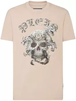 Philipp Plein футболка с принтом черепа SS, нейтральный цвет