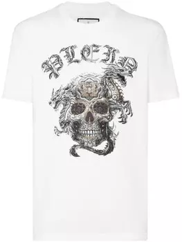 Philipp Plein футболка с принтом черепа SS, белый
