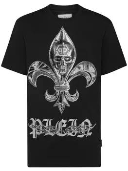 Philipp Plein футболка с принтом Chrome, черный