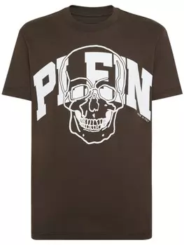 Philipp Plein футболка с принтом, коричневый
