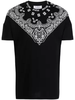 Philipp Plein футболка с принтом пейсли, черный
