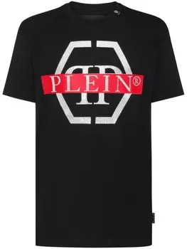 Philipp Plein футболка с принтом PP Tape, черный