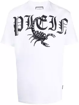 Philipp Plein футболка с принтом Scorpion, белый