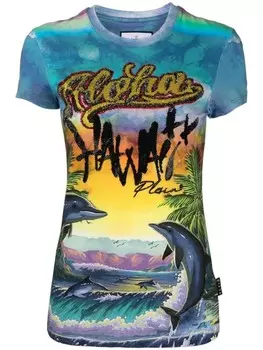 Philipp Plein футболка с принтом Sexy Pure Hawaii, синий