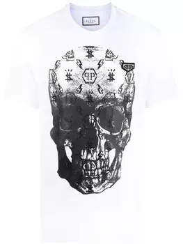Philipp Plein футболка с принтом Skull, белый