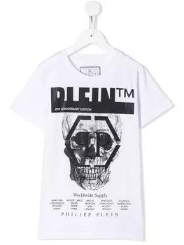 Philipp Plein футболка с принтом Skull, белый