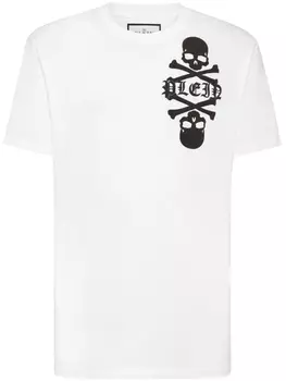 Philipp Plein футболка с принтом Skull, белый