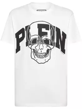 Philipp Plein футболка с принтом Skull, белый
