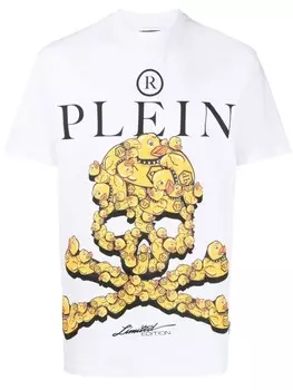 Philipp Plein футболка с принтом Skull, белый