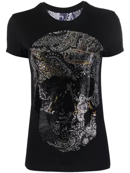 Philipp Plein футболка с принтом Skull, черный
