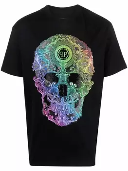 Philipp Plein футболка с принтом Skull, черный