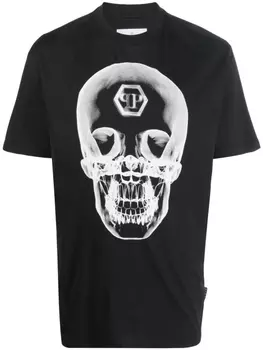Philipp Plein футболка с принтом Skull, черный