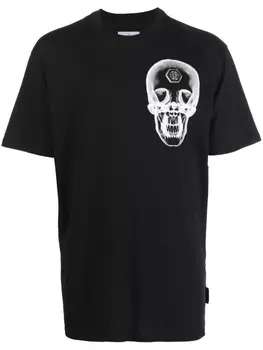 Philipp Plein футболка с принтом Skull, черный