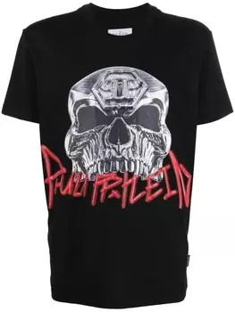 Philipp Plein футболка с принтом Skull, черный