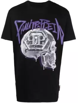 Philipp Plein футболка с принтом Skull, черный