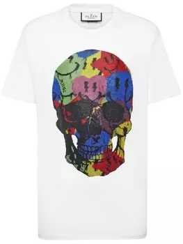 Philipp Plein футболка с принтом Smile, белый