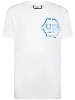 Philipp Plein футболка с принтом SS Hexagon, белый