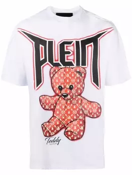 Philipp Plein футболка с принтом Teddy Bear, белый