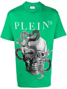 Philipp Plein футболка с принтом, зеленый