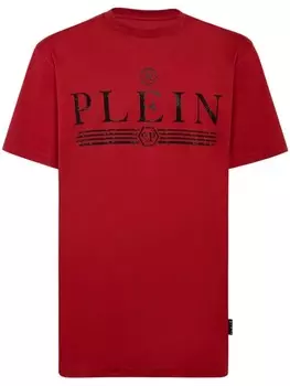 Philipp Plein футболка с татуировкой СС, красный