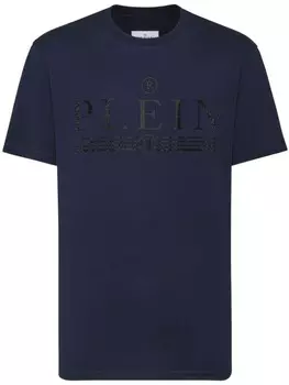 Philipp Plein футболка с татуировкой СС, синий