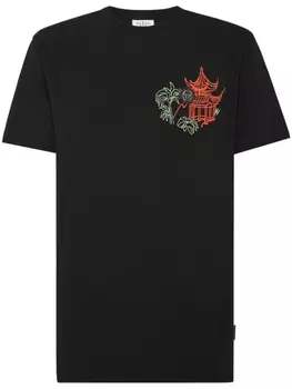 Philipp Plein футболка с вышитым логотипом, черный