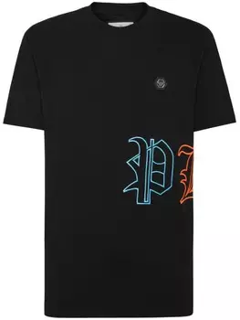 Philipp Plein футболка с вышитым логотипом, черный