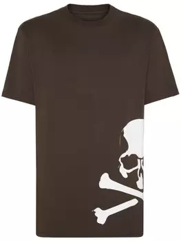 Philipp Plein футболка Skull & Bones, коричневый