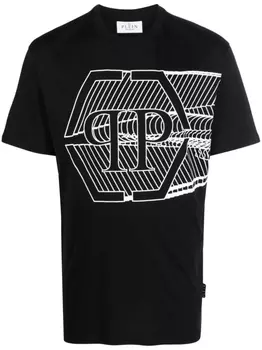 Philipp Plein футболка Skull&Bones с короткими рукавами, черный