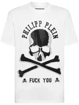 Philipp Plein футболка Skull с кристаллами, белый