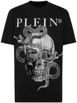 Philipp Plein футболка Skull Snake, черный