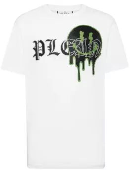 Philipp Plein футболка Smile со стразами, белый