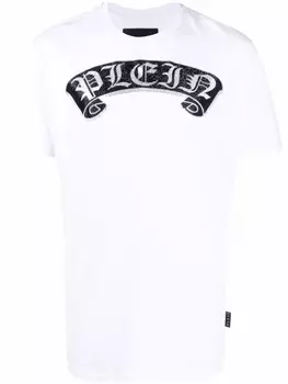 Philipp Plein футболка со стразами, белый