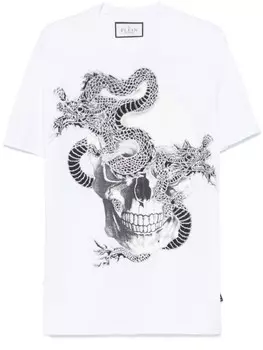 Philipp Plein футболка со стразами, белый