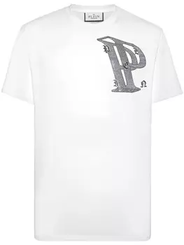 Philipp Plein футболка со стразами, белый