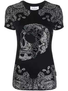 Philipp Plein футболка со стразами, черный