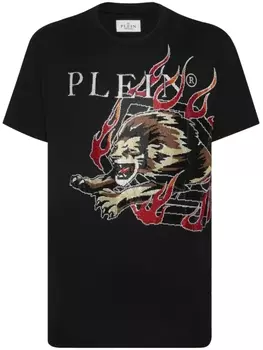 Philipp Plein футболка со стразами, черный