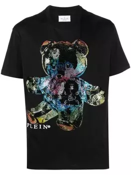 Philipp Plein футболка со стразами, черный