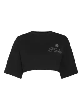Philipp Plein футболка со стразами, черный