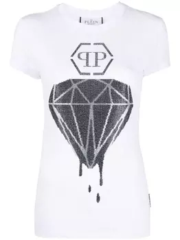 Philipp Plein футболка со змеиным принтом, белый