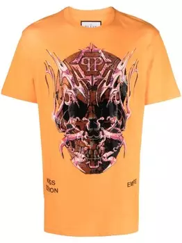 Philipp Plein футболка SS Chrome с логотипом, оранжевый