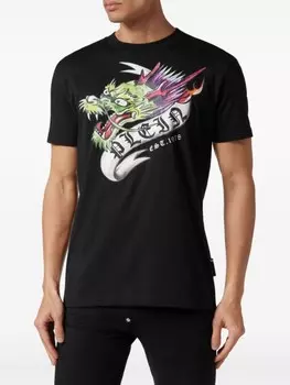 Philipp Plein футболка SS с круглым вырезом, черный