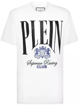 Philipp Plein футболка Strass Cars Racing, белый